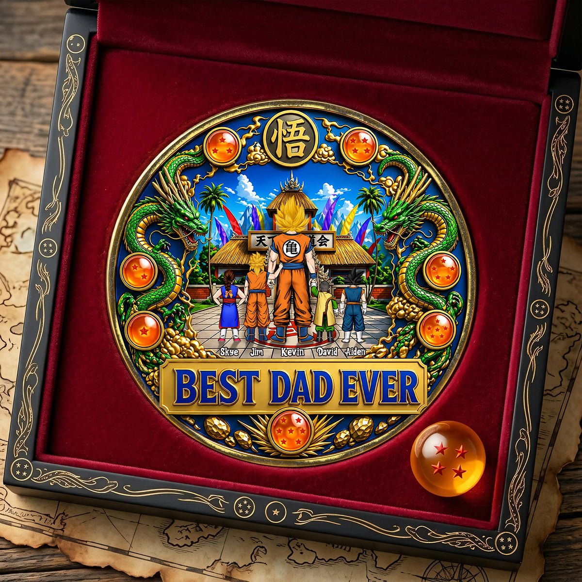 Best Dad Ever - Personalized Metal Coin for Dads & Grandpas Coin PopCulturePrints