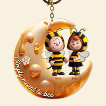 Load image into Gallery viewer, Personalized Bee Couple Keychain - Simply Meant To Bee Keychains PopCulturePrints
