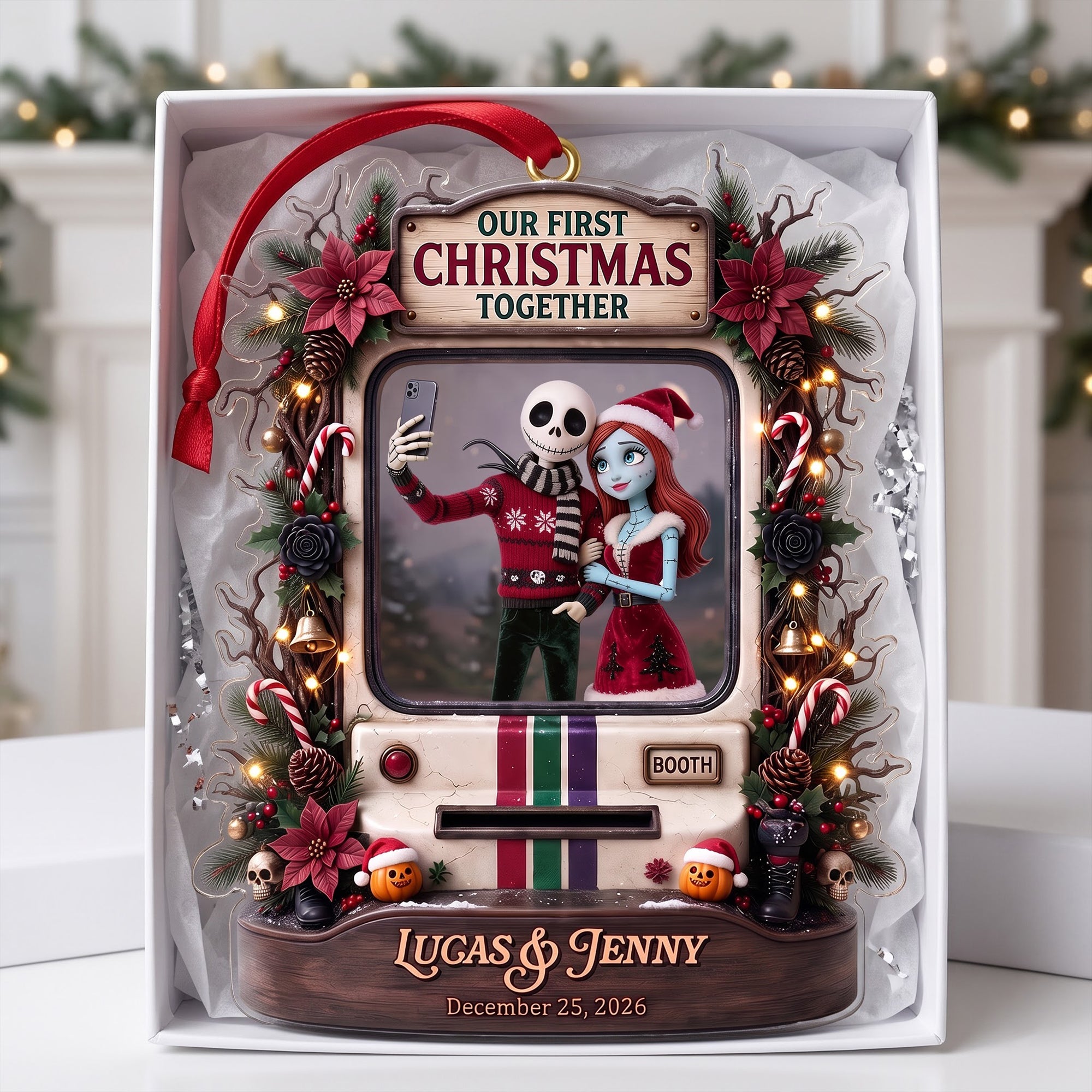 Our First Christmas Together - Personalized Acrylic Ornament for Couples