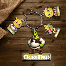 Load image into Gallery viewer, Personalized Ogre Dad Keychain - Father’s Day Gift Keychains PopCulturePrints
