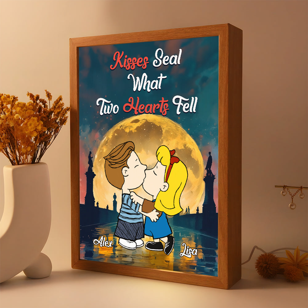 Custom Cartoon Couple Light Frame – Perfect Personalized Gift for Couples Light Picture Frame PopCulturePrints