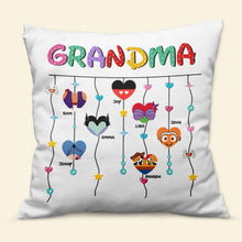 Load image into Gallery viewer, Personalized Grandma Pillow with Names &amp; Icons - Perfect Mother&#39;s Day Gift Pillow PopCulturePrints
