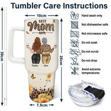 Load image into Gallery viewer, Best Mom Ever - Personalized 40oz Tumbler With Straw Tumbler PopCulturePrints
