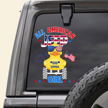 Load image into Gallery viewer, Custom All American Jeep Girl Decal for Car Lovers Decal Sticker PopCulturePrints
