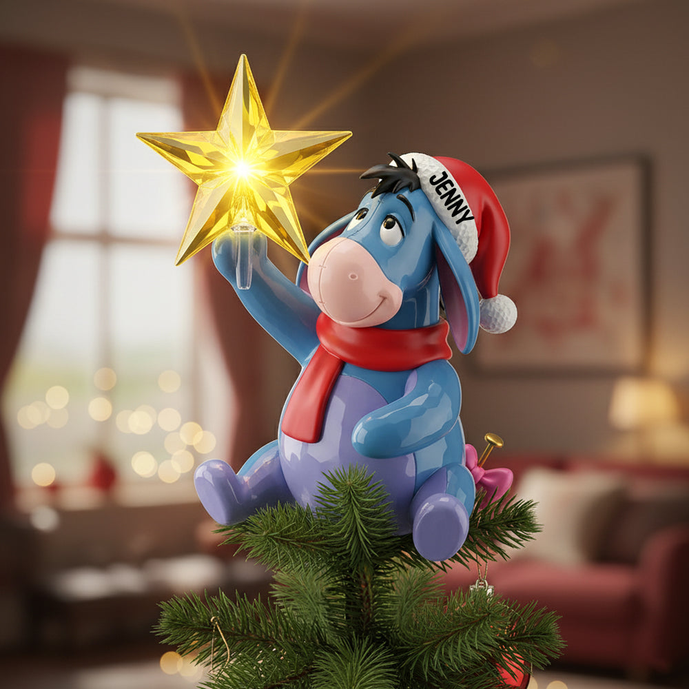 Bring Joy to Your Christmas - Cute Characters Acrylic Christmas Tree Topper | Personalized Gift for Kids and Family Ornament PopCulturePrints