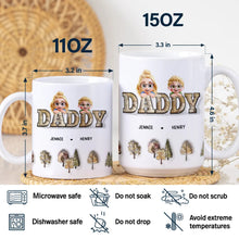 Load image into Gallery viewer, “Celebrate the Adventure of Fatherhood” - Vintage Map Grandpa Dad Title - Personalized 3D Inflated Effect Printed Mug Mug PopCulturePrints
