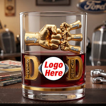 Load image into Gallery viewer, "Best Dad Ever" Personalized Keepsake Glass Mug - Unique Gift for Dad, Grandpa, and More Glass PopCulturePrints
