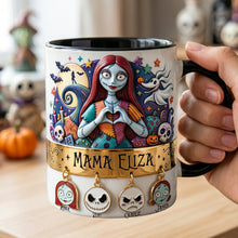 Load image into Gallery viewer, "Celebrate Spooky Moments with Love" - Personalized Spooky Mom and Kids Coffee Mug - Perfect Gift for Moms, Grandmas, and More Coffee Mug PopCulturePrints
