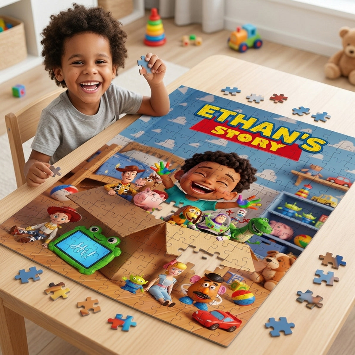 Create Joy with Custom Cartoon Jigsaw Puzzle - Perfect Photo Gift for Kids