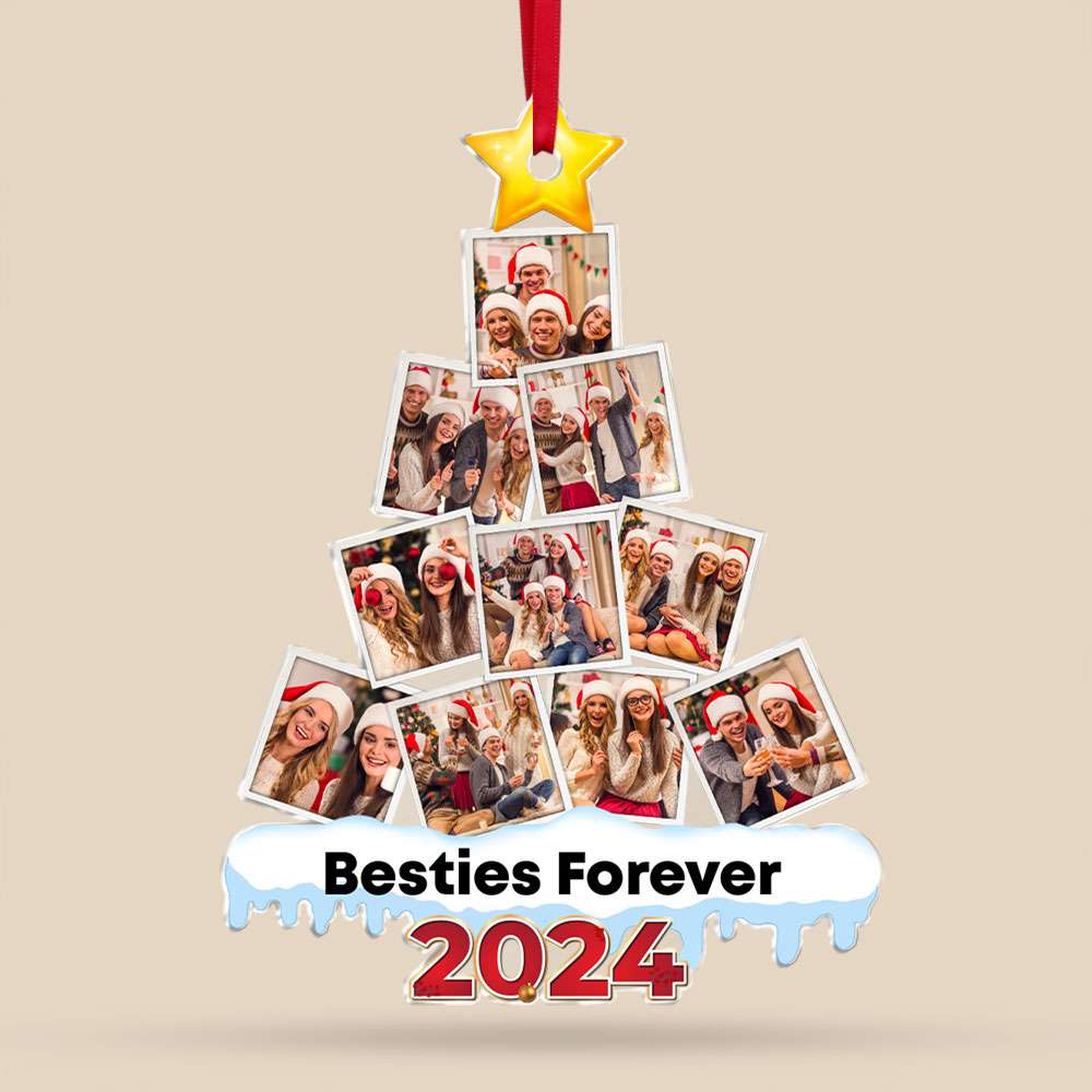 Custom Photo Acrylic Ornament - Besties Forever 2024 Ornament PopCulturePrints