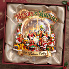 Load image into Gallery viewer, Merry &amp; Bright Family Tree Topper - Personalized Christmas Gifts for Loved Ones Ornament PopCulturePrints
