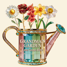 Load image into Gallery viewer, Grandma&#39;s Garden Acrylic Plaque - Personalize with Birth Month Flowers Shaped Plaques PopCulturePrints
