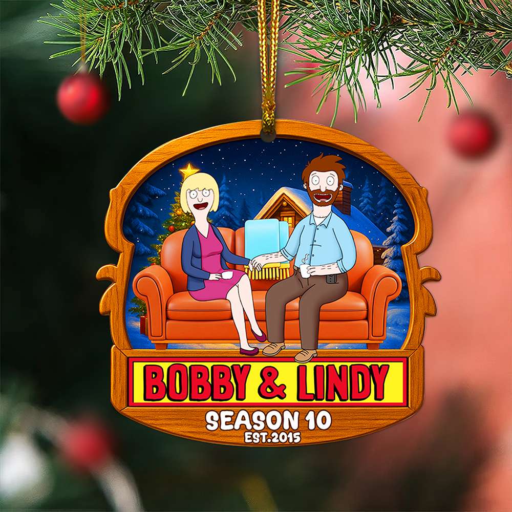 Griddle Love: Celebrate Your Love Story - Personalized Christmas Ornament for Couples Ornament PopCulturePrints