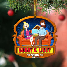 Load image into Gallery viewer, Griddle Love: Celebrate Your Love Story - Personalized Christmas Ornament for Couples Ornament PopCulturePrints
