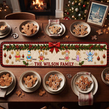 Load image into Gallery viewer, “Celebrate Family Moments” - Personalized Christmas Family Quilted Table Runner - Custom Gift for Families, Loved Ones, and Friends Quilted Table Runner PopCulturePrints
