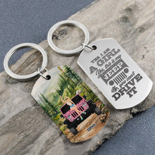 Load image into Gallery viewer, Personalized Jeep Girl Keychain - Custom Name Tag for Jeep Enthusiasts
