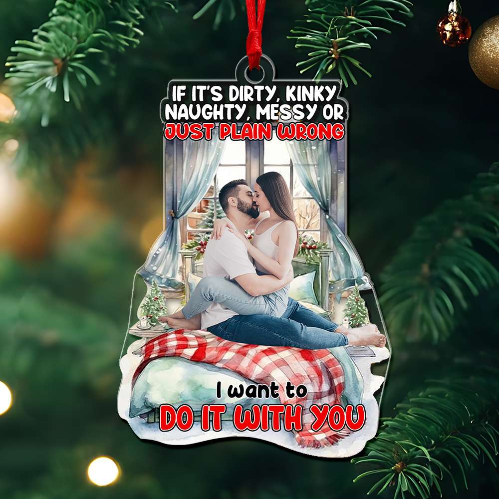 Romantic Personalized Christmas Ornament for Couples Ornament PopCulturePrints