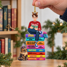 Load image into Gallery viewer, "Ignite Your Imagination" - Personalized Mystical Bookish Adventure Ornament - Custom Gift for Book Lovers Ornament PopCulturePrints
