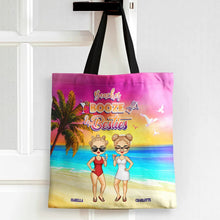 Load image into Gallery viewer, Beach Vibes &amp; Friendship - Personalized Tote Bag Tote Bag PopCulturePrints
