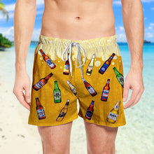 Load image into Gallery viewer, Personalized Hawaiian Shirt Set for Beer Lovers - Custom Name and Beer Brands
