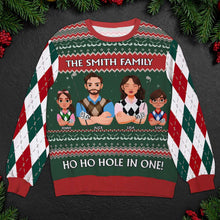 Load image into Gallery viewer, Personalized Family Golf Christmas Sweater - Ugly Style AOP Products PopCulturePrints
