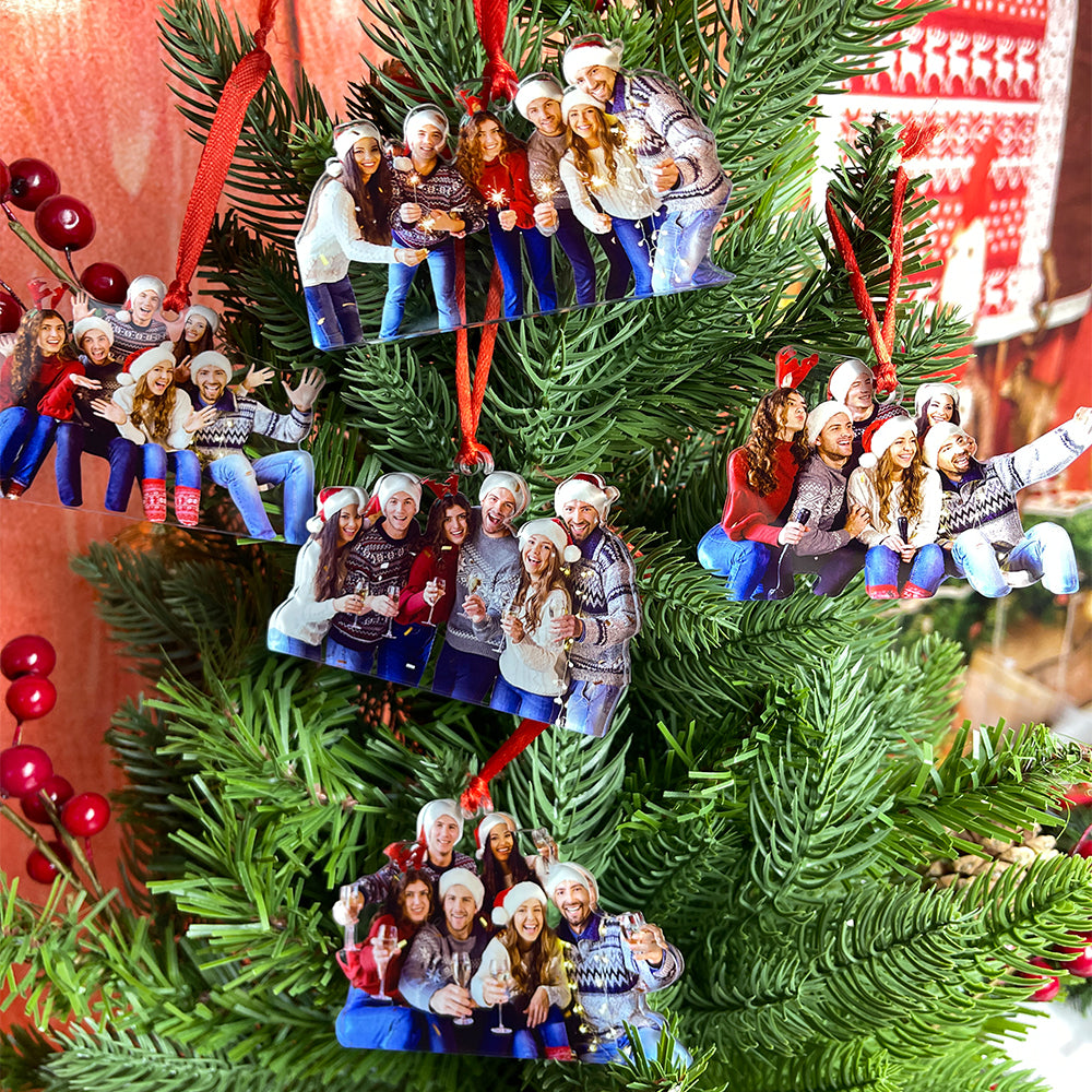 Personalized Holiday Photo Ornaments for Friends Ornament PopCulturePrints