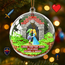 Load image into Gallery viewer, &quot;Together in Adventure: A Personalized Fantasy Christmas Ornament&quot; - Custom Decor for Couples Ornament PopCulturePrints

