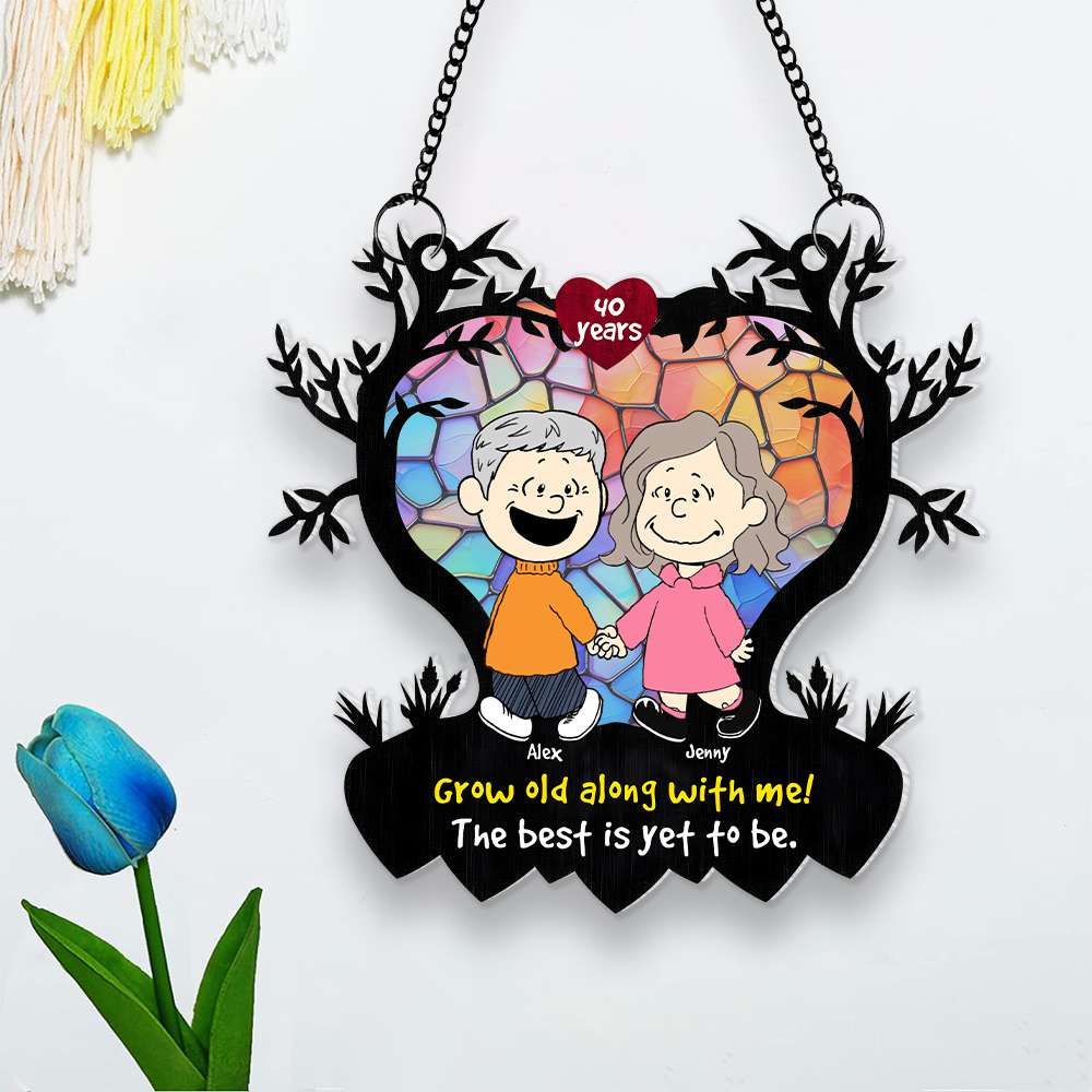 Personalized Couples Suncatcher Ornament - 40 Years Together Suncatcher PopCulturePrints