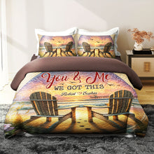Load image into Gallery viewer, Personalized Couple Quilt Bedding Set - Love &amp; Togetherness Blanket PopCulturePrints

