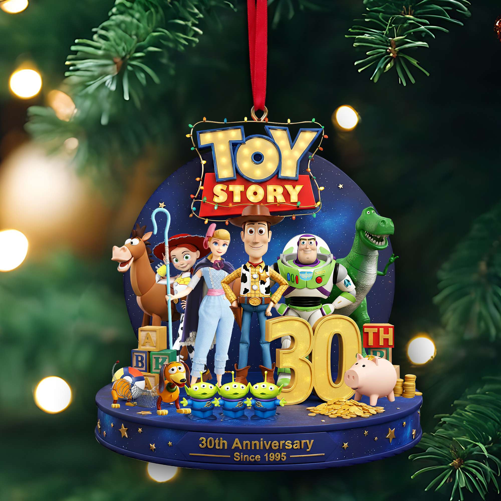 Celebrate 30 Years of Adventure! - Personalized Toy Story Ornament, Perfect Gift for Fans Ornament PopCulturePrints