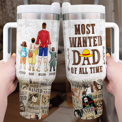 Most Wanted Dad Personalized Anime Tumbler - Perfect Father's Day Gift Tumbler Cup PopCulturePrints
