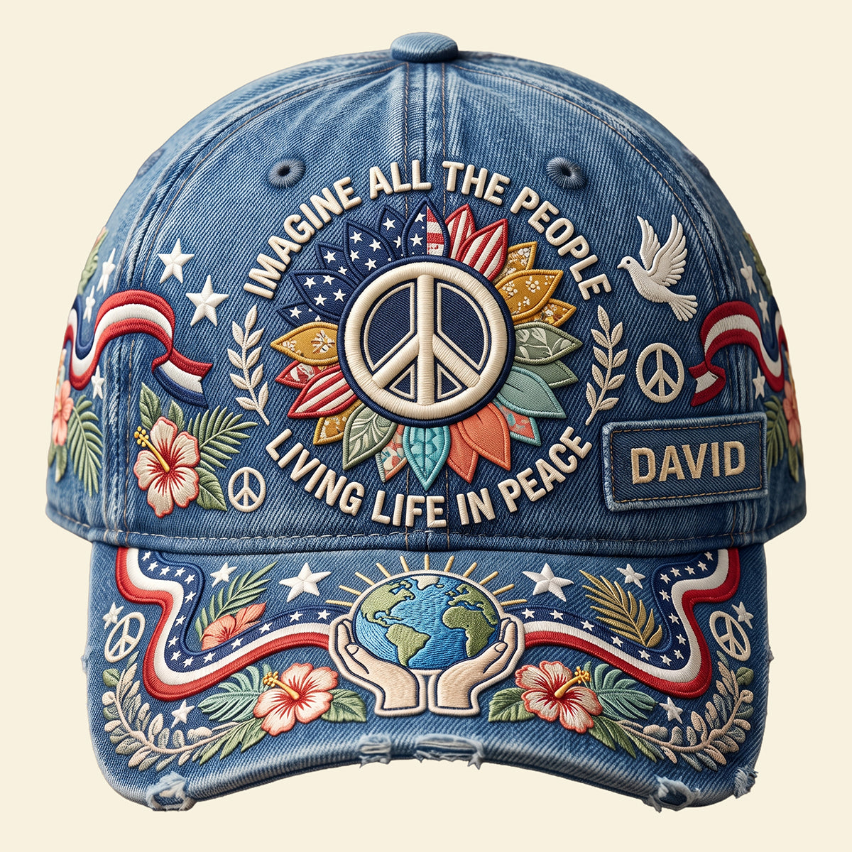 Peace Baseball Classic Cap - Personalized Gifts 04pata010726 Caps PopCulturePrints