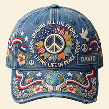 Load image into Gallery viewer, Peace Baseball Classic Cap - Personalized Gifts 04pata010726 Caps PopCulturePrints
