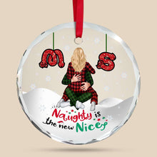 Load image into Gallery viewer, Personalized Christmas Couple Ornament - Naughty is the New Nice | Valentine&#39;s Day Gifts Ornament PopCulturePrints
