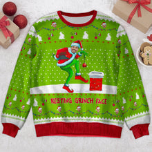 Load image into Gallery viewer, Custom Grinch Ugly Sweater with Personalized Photo Ugly Christmas Sweater PopCulturePrints

