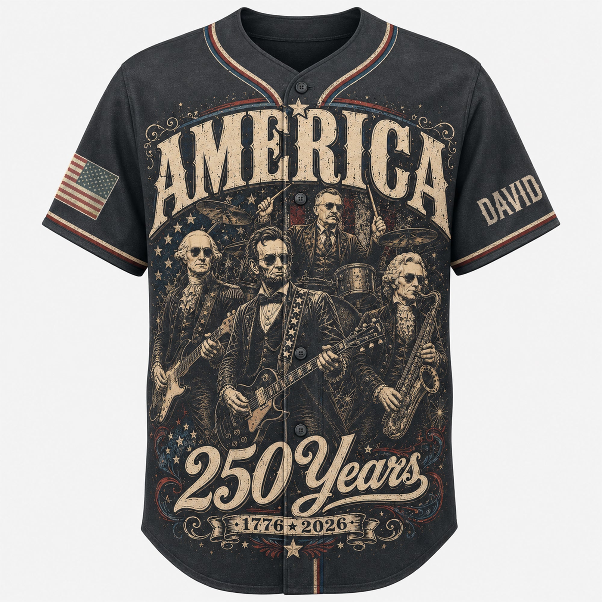 Celebrate Freedom with Proud & Free Baseball Jersey - Personalized Gift for Patriots