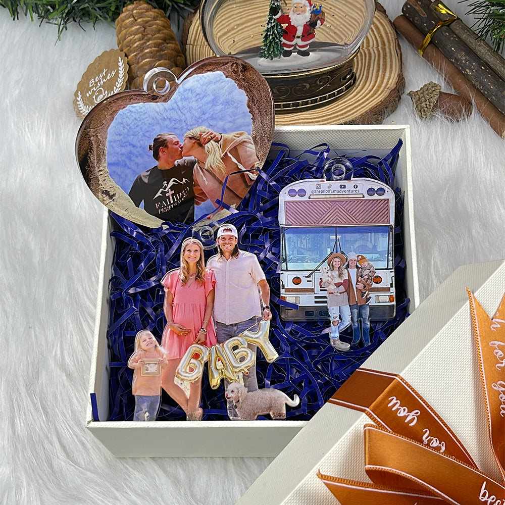 Personalized Couple Photo Ornament Gift Set Ornament PopCulturePrints