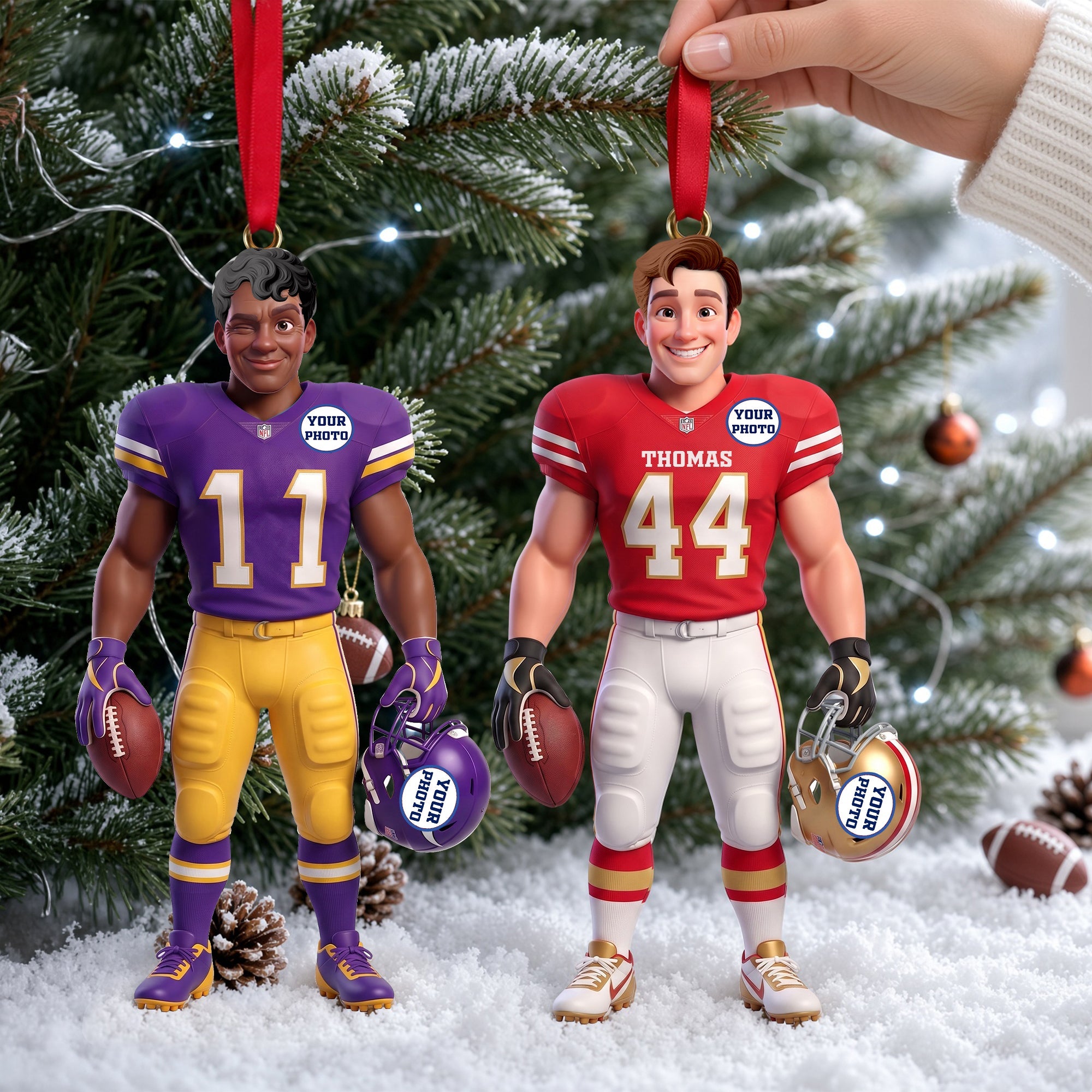 Customize Your Champion: Personalized Athlete Acrylic Ornament - Perfect Christmas Gift for Sports Lovers