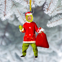 Load image into Gallery viewer, Custom Holiday Grinch Photo Christmas Ornament Ornament PopCulturePrints
