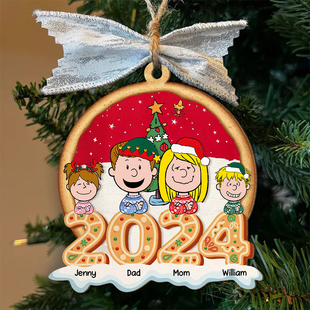 Custom Family Christmas Ornament - Personalized Cookie Design 2024 Ornament PopCulturePrints