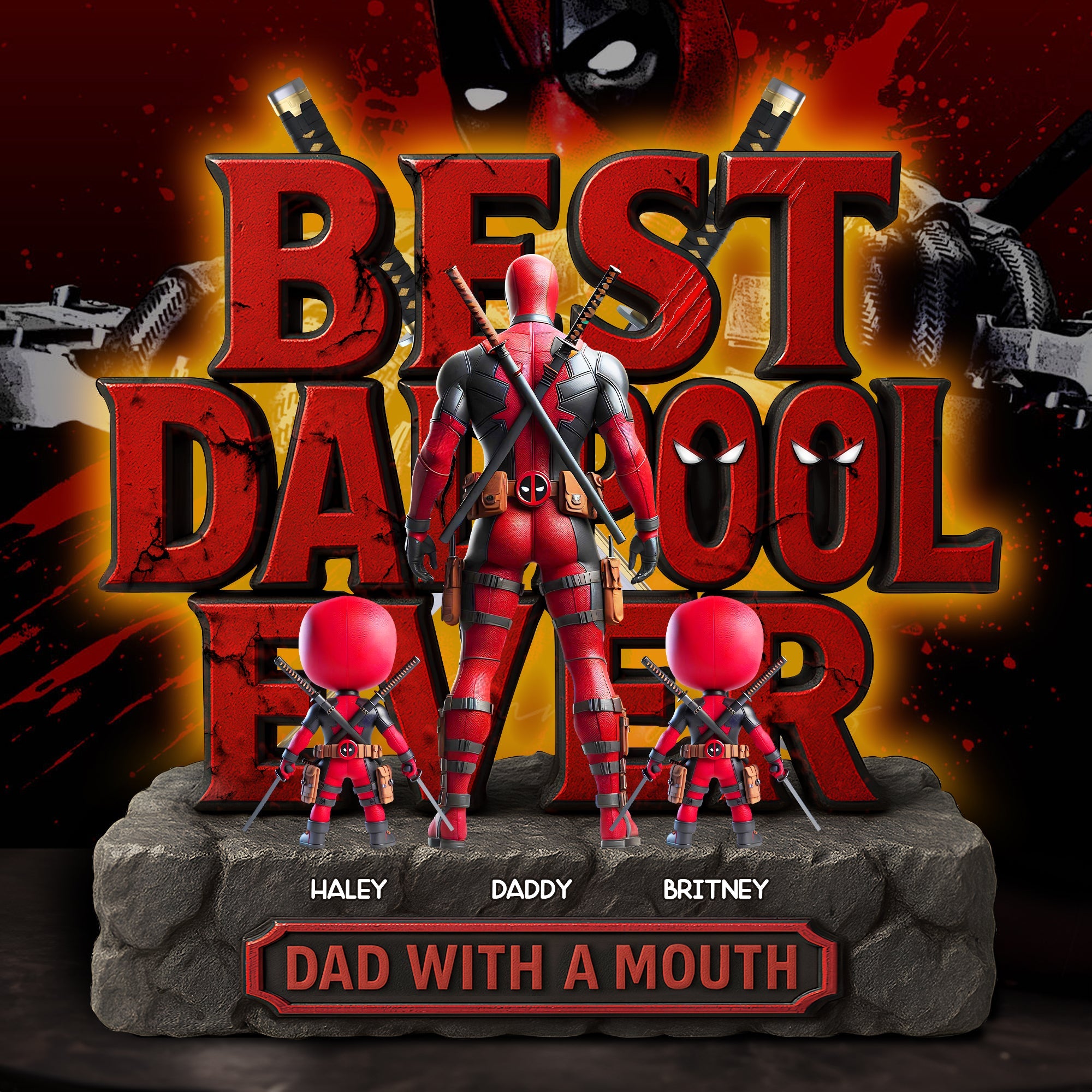 Best Dad Ever Acrylic Plaque - Personalized Gift for Dad, Grandpa & More Shaped Plaques PopCulturePrints