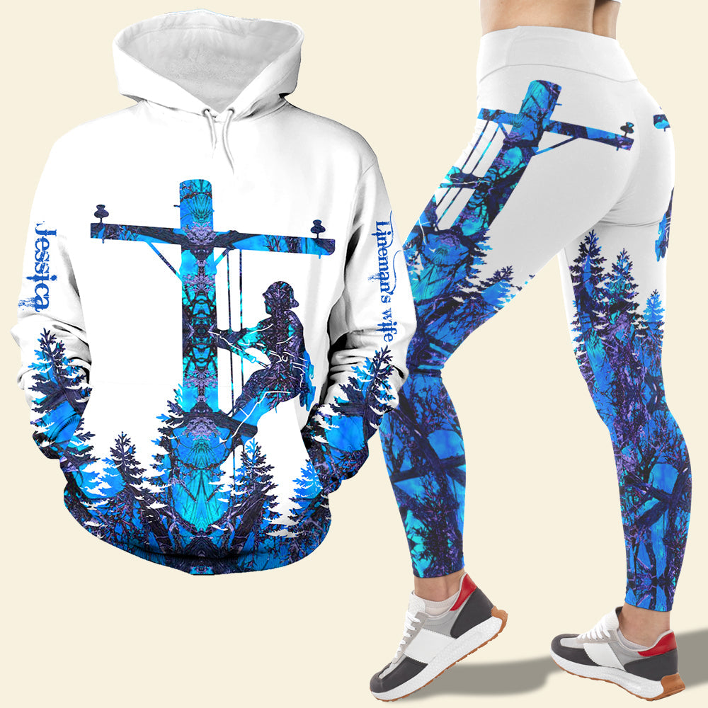 Personalized Lineman's Wife Hoodie & Leggings Set