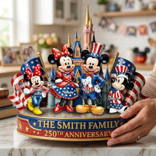 Load image into Gallery viewer, Celebrate 250 Years of America with Cute Characters - Personalized Acrylic Plaque Gift for Family Shaped Plaques PopCulturePrints

