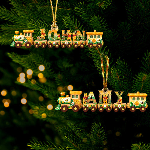 Charming Train of Joy - Personalized Christmas Acrylic Ornament Ornament PopCulturePrints
