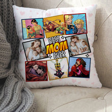 Load image into Gallery viewer, Custom Comic Style Photo Pillow - Best Mom Ever Gift Pillow PopCulturePrints

