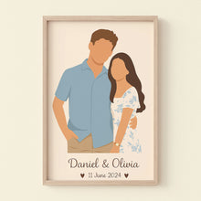 Load image into Gallery viewer, “Celebrate Love with Us” - Customizable Modern Minimalism Couple Canvas Print - Perfect Gift for Couples, Weddings &amp; Anniversaries Poster &amp; Canvas PopCulturePrints
