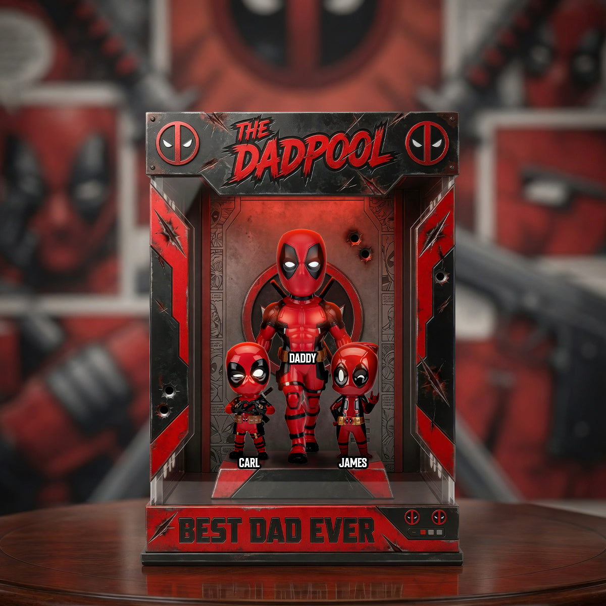 "Best Dad Ever" - Custom Acrylic Plaque - Personalized Gift for Dad and Grandpa Shaped Plaques PopCulturePrints