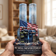 Load image into Gallery viewer, We Will Never Forget Acrylic Plaque - Personalized Gift for Remembrance
