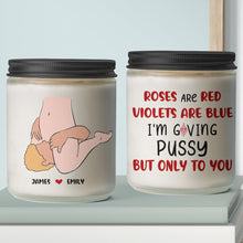 Load image into Gallery viewer, Personalized Scented Candle for Couples - Roses Are Red, Violets Are Blue Scented Candle PopCulturePrints
