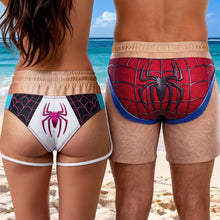 Load image into Gallery viewer, Unleash Your Superhero Spirit - Chaos Couple Beach Shorts Set - Personalized Gift for Couples

